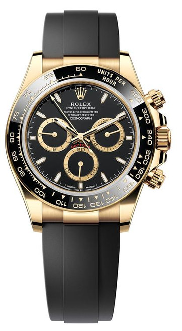 Rolex Rubber Yellow Gold Ceramic Daytona 126518ln-0006 Black Diamond