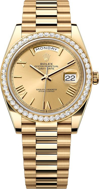 Rolex Yellow Gold President Day Date 40 228348RBR Champagne Roman