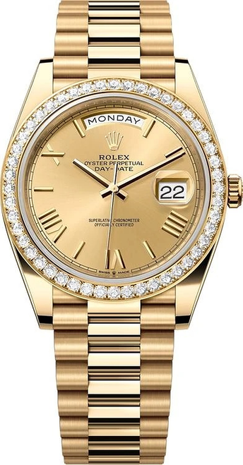 Rolex Yellow Gold President Day Date 40 228348RBR Champagne Roman