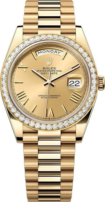 Rolex Yellow Gold President Day Date 40 228348RBR Champagne Roman