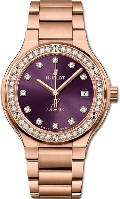 Hublot Classic Fusion King Gold Brown Diamond 38mm 568.OX.898V.OX.1204 Hublot Classic Fusion King Gold Brown Diamond 38mm 568.OX.898V.OX.1204