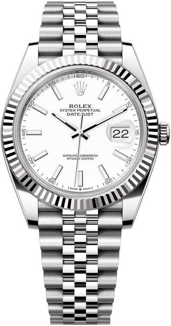 Rolex Datejust 41mm Stainless Steel 126334 WXJ White
