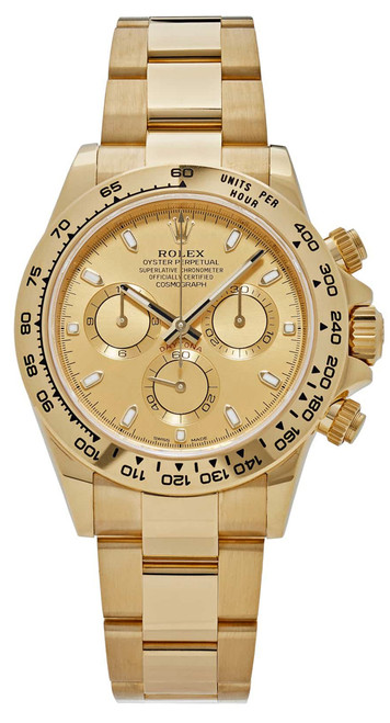 Rolex Pre-Owned Yellow Gold Daytona 116528 Champagne Dial