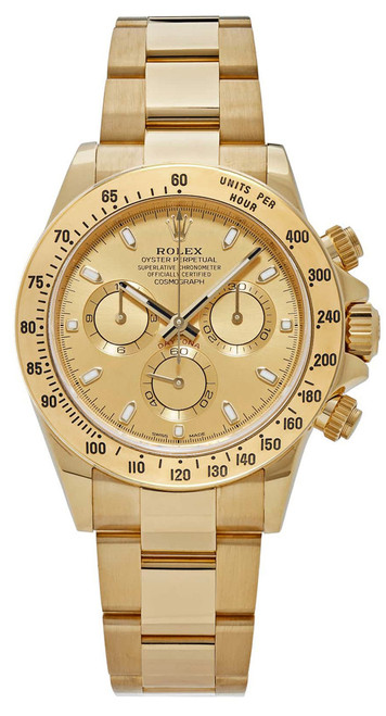 Rolex Pre-Owned Yellow Gold Daytona 116528 Champagne Dial