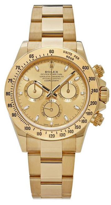 Rolex Pre-Owned Yellow Gold Daytona 116528 Champagne Dial