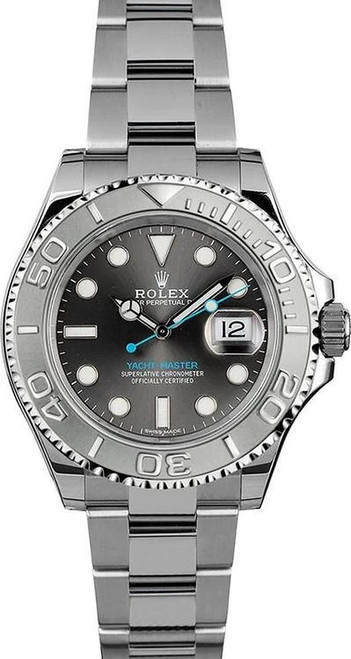 Rolex Yacht-Master Steel 116622 Pre-Owned Rhodium Dial