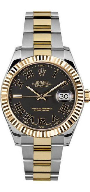 Rolex 41mm Datejust II 116333 Matte Black Roman