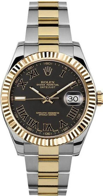 Rolex 41mm Datejust II 116333 Matte Black Roman