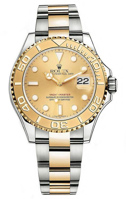 Rolex Yacht-Master Two-Tone 16623 Pre-Owned Champagne Rolex Yacht-Master Two-Tone 16623 Pre-Owned Champagne