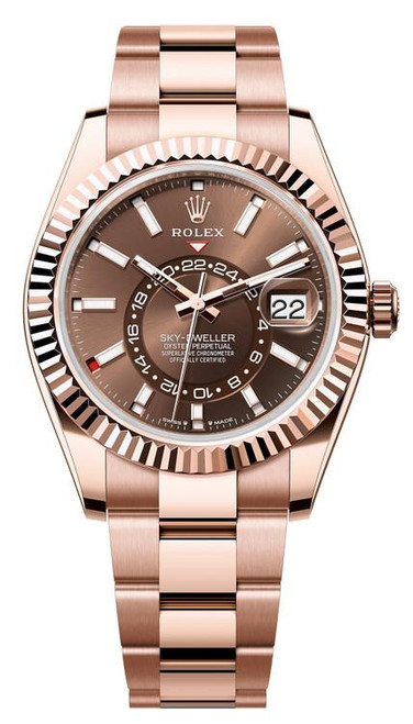 Rolex Rose Gold Sky Dweller 336935 Chocolate