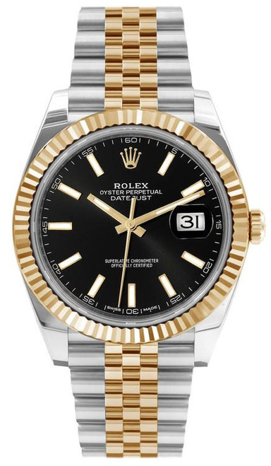 Rolex 41mm Datejust Yellow Gold 126333 Black