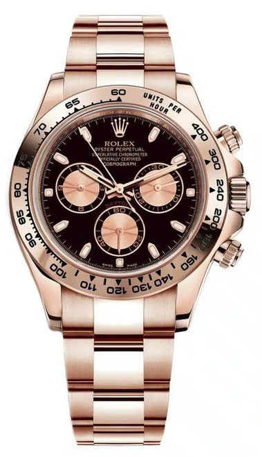 Rolex Pre-Owned Rose Gold Daytona 116505 Black Dial Rolex Pre-Owned Rose Gold Daytona 116505 Black Dial