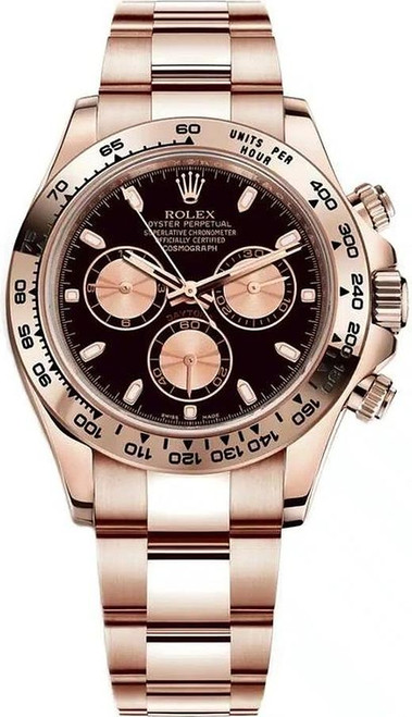 Rolex Pre-Owned Rose Gold Daytona 116505 Black Dial