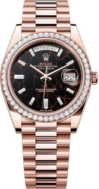 Rolex Rose Gold President Day Date 40 228345RBR Eisenkiesel Rolex Rose Gold President Day Date 40 228345RBR Eisenkiesel