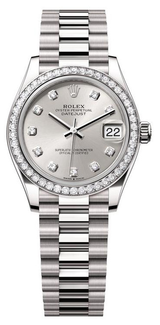 Rolex Lady President 31mm 278289 Silver Diamond