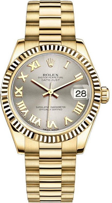 Rolex Women's President Midsize 31mm Silver Roman Dial Rolex Women's President Midsize 31mm Silver Roman Dial