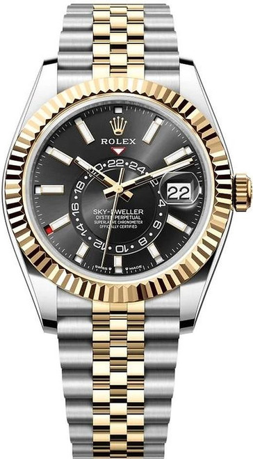 Rolex Stainless Steel and Yellow Gold Sky Dweller 336933 Black Jubilee