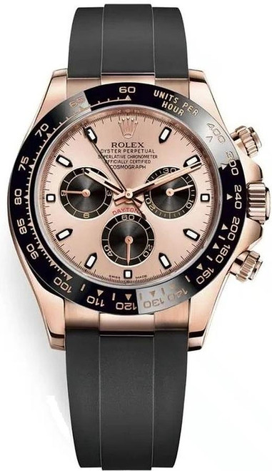 Rolex Pre-Owned Rose Gold Oysterflex Daytona 116515LN Rose Dial