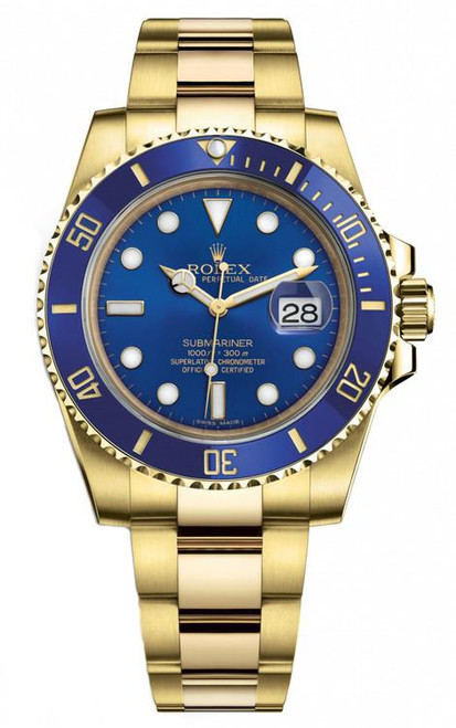 Rolex Yellow Gold Submariner Blue Ceramic 116618LB Rolex Yellow Gold Submariner Blue Ceramic 116618LB