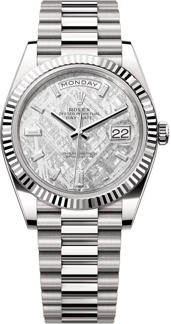 Rolex White Gold President Day Date 40 228239 Meteorite