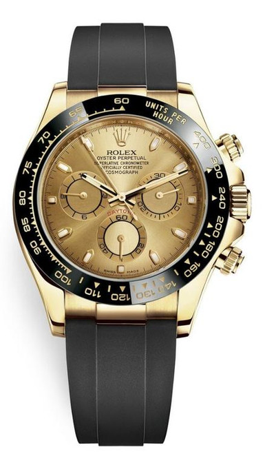 RolexPre-Owned Oysterflex Yellow Gold Daytona 116518LN Champagne RolexPre-Owned Oysterflex Yellow Gold Daytona 116518LN Champagne