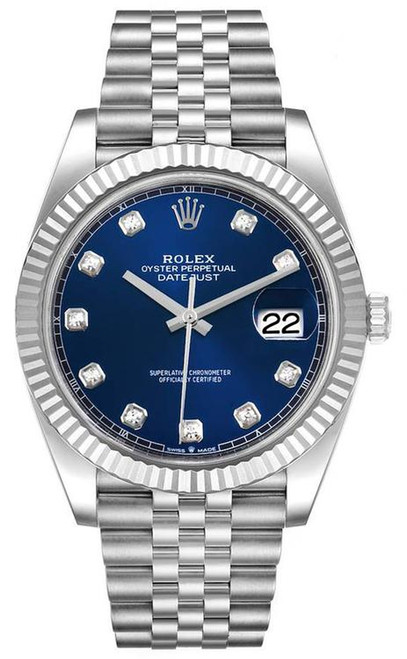 Rolex Pre-Owned Datejust 41mm Factory Blue Diamond 126334 Rolex Pre-Owned Datejust 41mm Factory Blue Diamond 126334