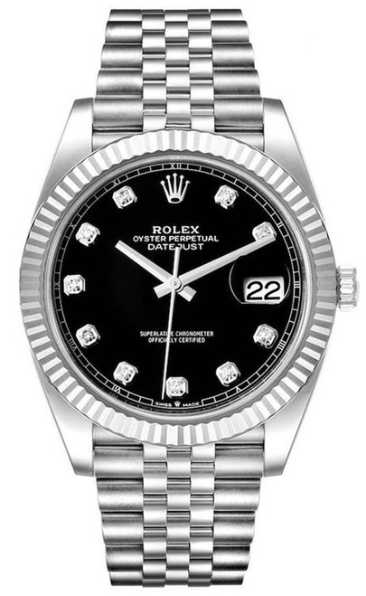 Rolex Pre-Owned Datejust 41mm Factory Black Diamond 126334 Rolex Pre-Owned Datejust 41mm Factory Black Diamond 126334