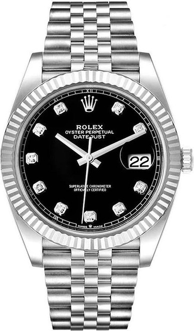 Rolex Pre-Owned Datejust 41mm Factory Black Diamond 126334