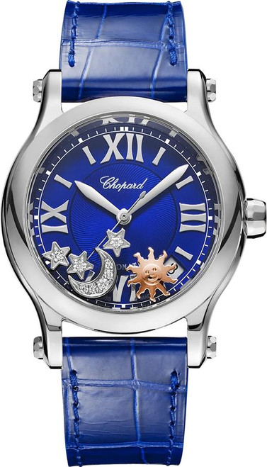 Chopard Happy Sport Sun Moon Stars Womens 278559-3011