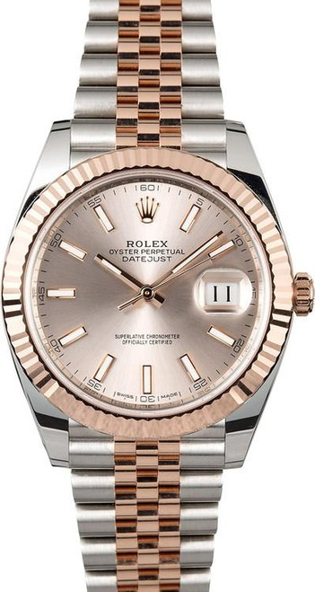 Rolex 41mm Datejust Everose Gold 126331 Sundust Index Rolex 41mm Datejust Everose Gold 126331 Sundust Index