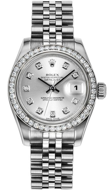 ろーずページ Rolex Womens New Style Steel Datejust with Factory Diamond Bezel