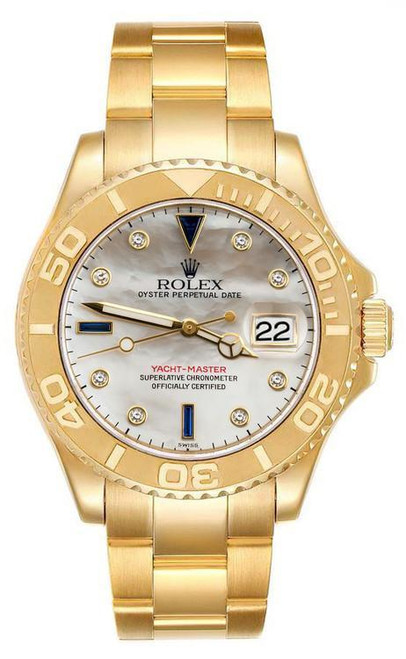 Rolex Yacht-Master Gold Factory Mother of Pearl Sapphire 16628