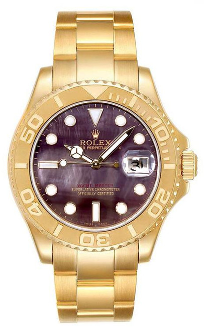 Rolex Yacht-Master Gold Factory Dark Mother of Pearl 16628 Rolex Yacht-Master Gold Factory Dark Mother of Pearl 16628