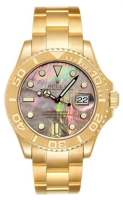 Rolex Yacht-Master Gold Factory Dark Mother of Pearl 16628
