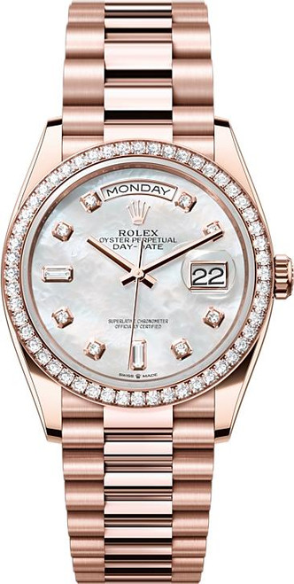 Rolex Day-Date President 36mm Rose Gold 128345RBR MOP