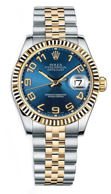 Rolex New Style Datejust Midsize Two Tone Blue Concentric Arabic on Jubilee Band 178273 WRJ Rolex New Style Datejust Midsize Two Tone Blue Concentric Arabic on Jubilee Band 178273 WRJ
