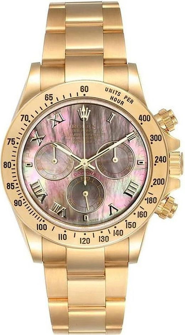 Rolex Yellow Gold Daytona Factory Tahitian Mother of Pearl 116528