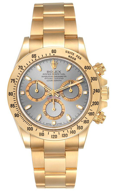 Rolex Pre-Owned Yellow Gold Daytona 116528 Slate Grey