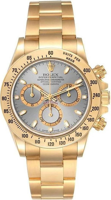 Rolex Pre-Owned Yellow Gold Daytona 116528 Slate Grey