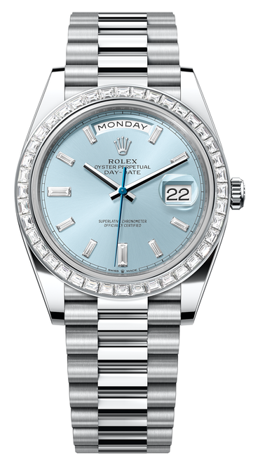 Rolex Platinum President Day Date 40 228396TBR Ice Blue