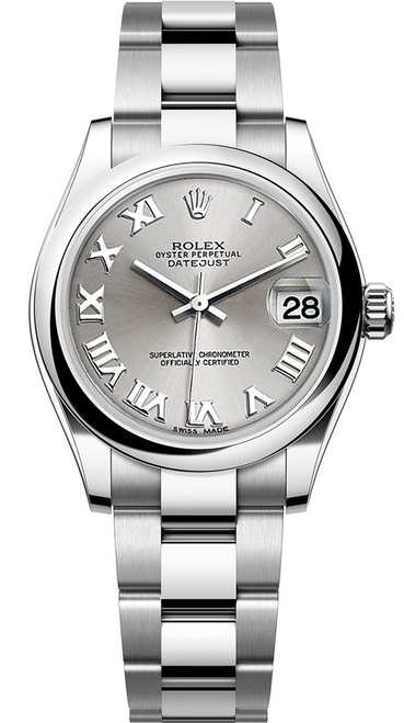 Rolex New Style Datejust Midsize Stainless Steel 31mm Silver Roman 178240