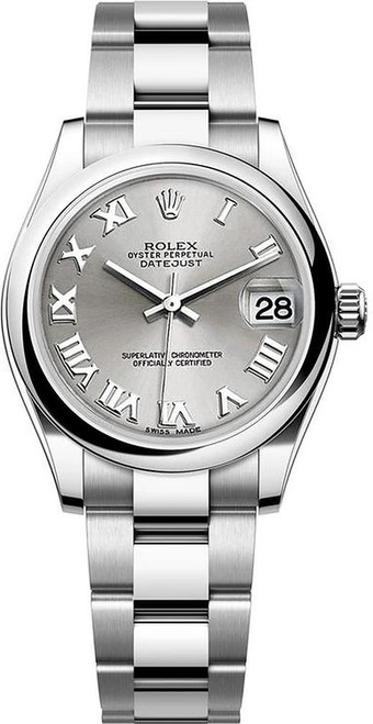 Rolex New Style Datejust Midsize Stainless Steel 31mm Silver Roman 178240