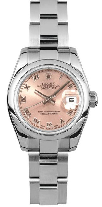 Rolex Women's New Style Steel Datejust Pink Index Dial 179160