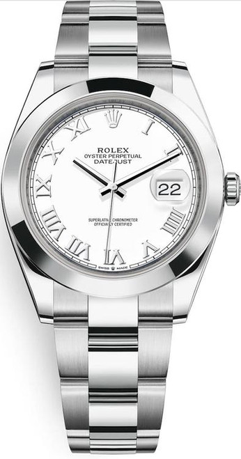 Rolex 41mm Datejust Stainless Steel 126300 White Roman Rolex 41mm Datejust Stainless Steel 126300 White Roman