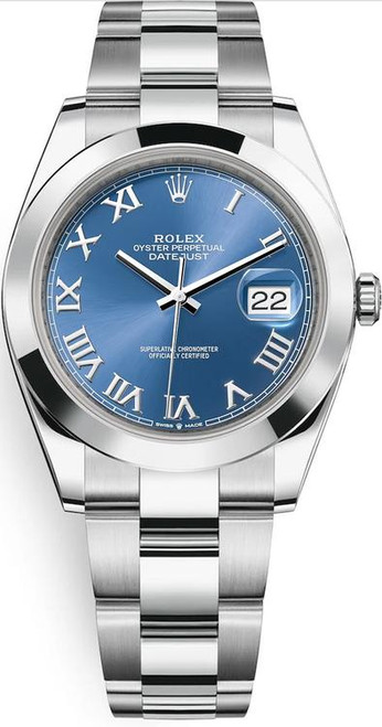 Rolex 41mm Datejust Stainless Steel 126300 Blue Roman Rolex 41mm Datejust Stainless Steel 126300 Blue Roman