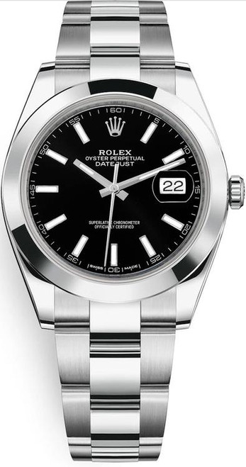 Rolex 41mm Datejust Stainless Steel 126300 Black Index Rolex 41mm Datejust Stainless Steel 126300 Black Index