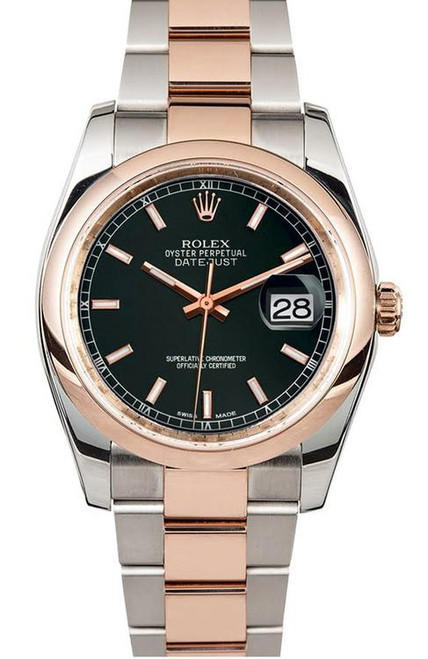 Rolex Datejust Black MOP Diamond Dial 116201