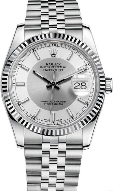 トップス BUTCHER PRODUCTS 14 Rolex New Style Datejust Stainless Steel Factory Silver Tuxedo