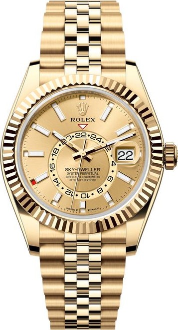Rolex Yellow Gold Sky Dweller Jubilee 336938 Champagne