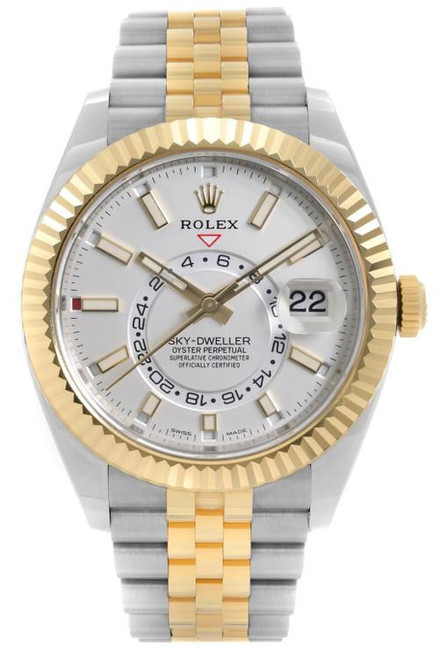Rolex Pre-Owned two-tone Sky Dweller 326933 White Jubilee
